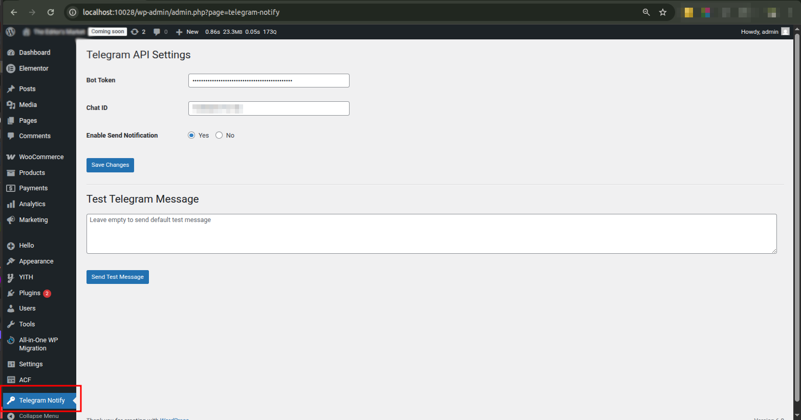 Admin Page