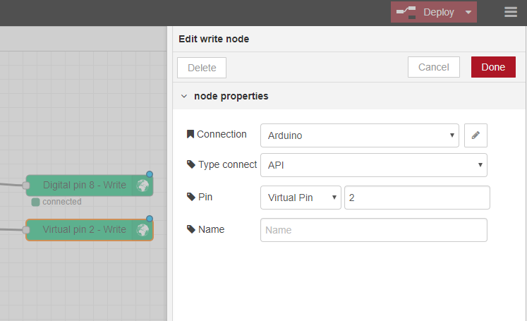 Node properties