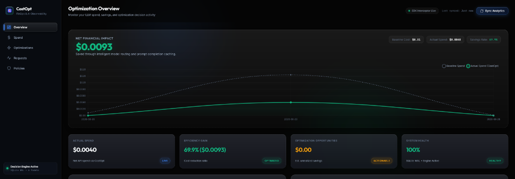 CostOpt Dashboard Console