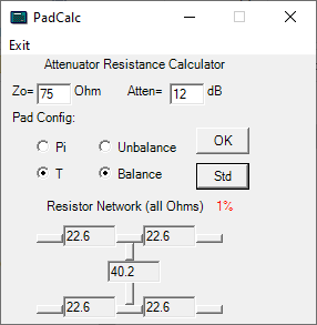 6dB balanced T-networkl