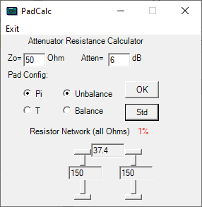 6dB unbalanced Pi-Network