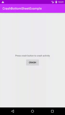 default crash dialog