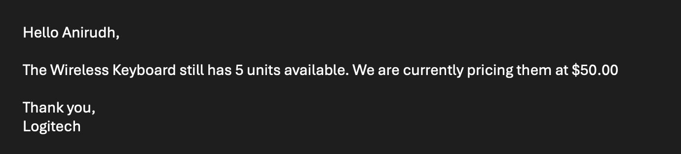 Logitech response