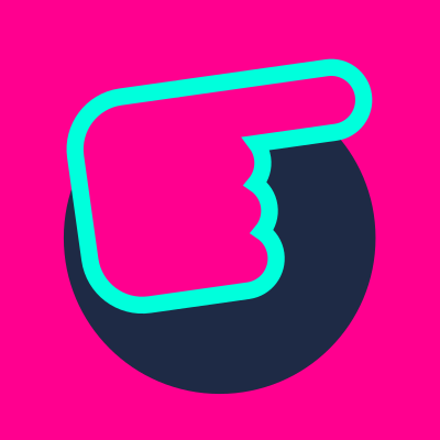 LinkedIn Logo mit Fuchsia-Hintergrund