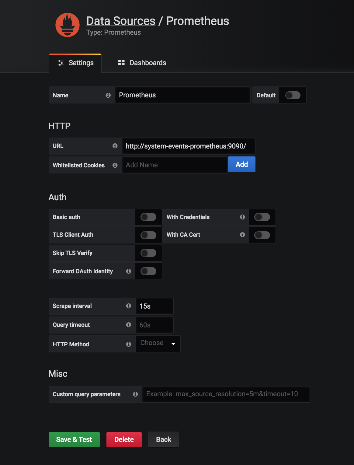 Prometheus Datasource Setup