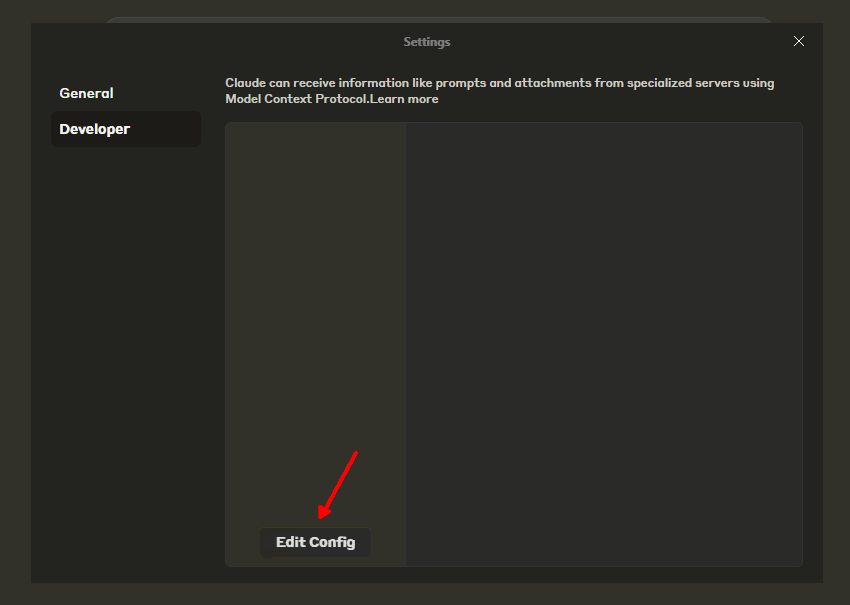 Edit Config button