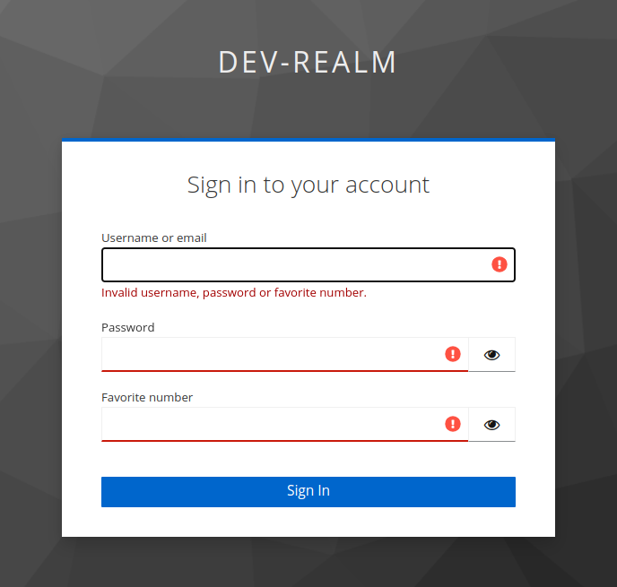 Form error message preview