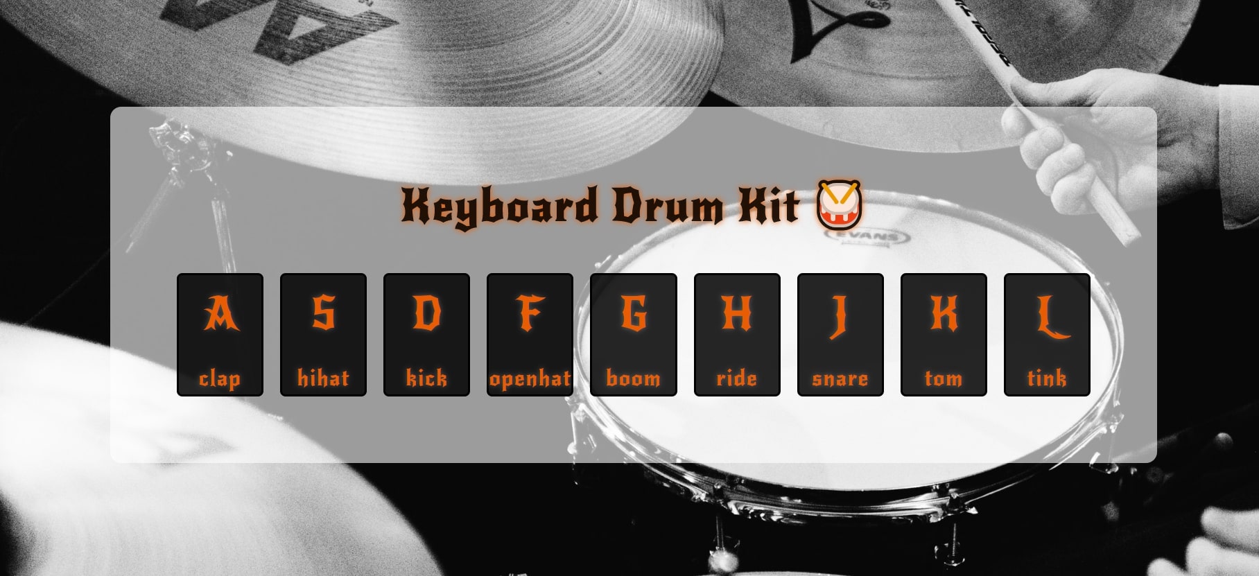 Keyboard drum kit