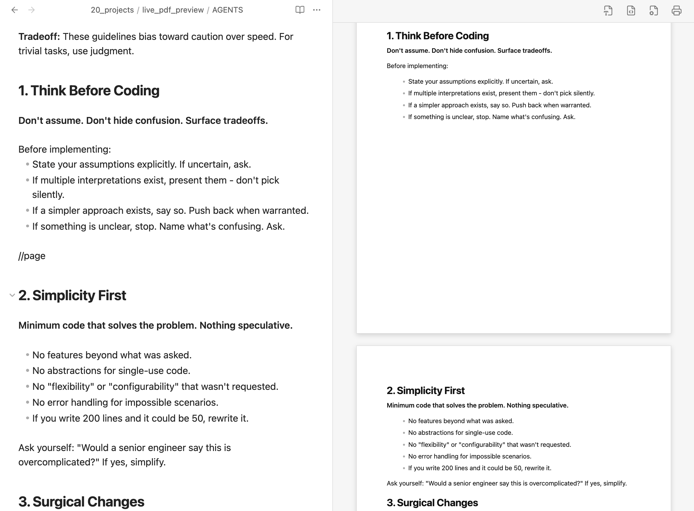 Page Break Screenshot