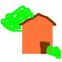 crappy house with garden