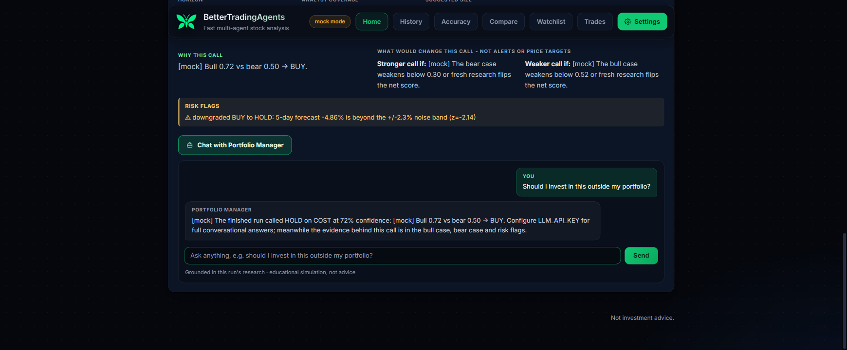 Follow-up chat with the Portfolio Manager