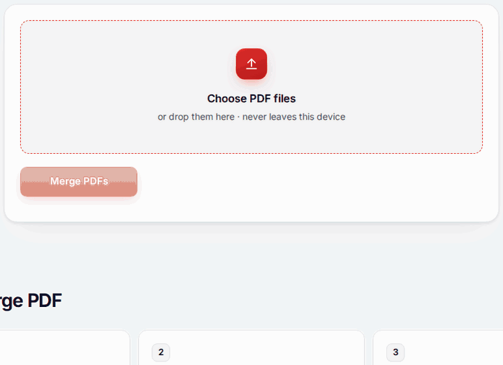 Merging and reordering PDFs