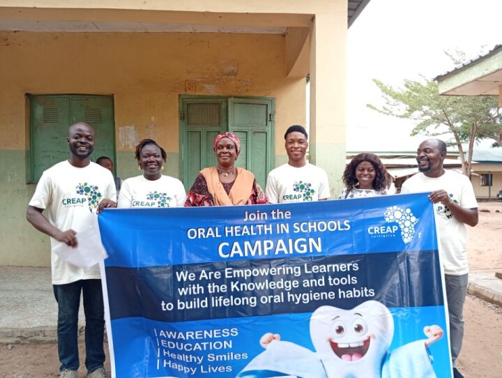 The full campaign banner, detailing the Gosa Junior Secondary School outreach