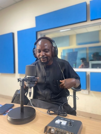 On air at Radio Maria 91.3FM, Abuja