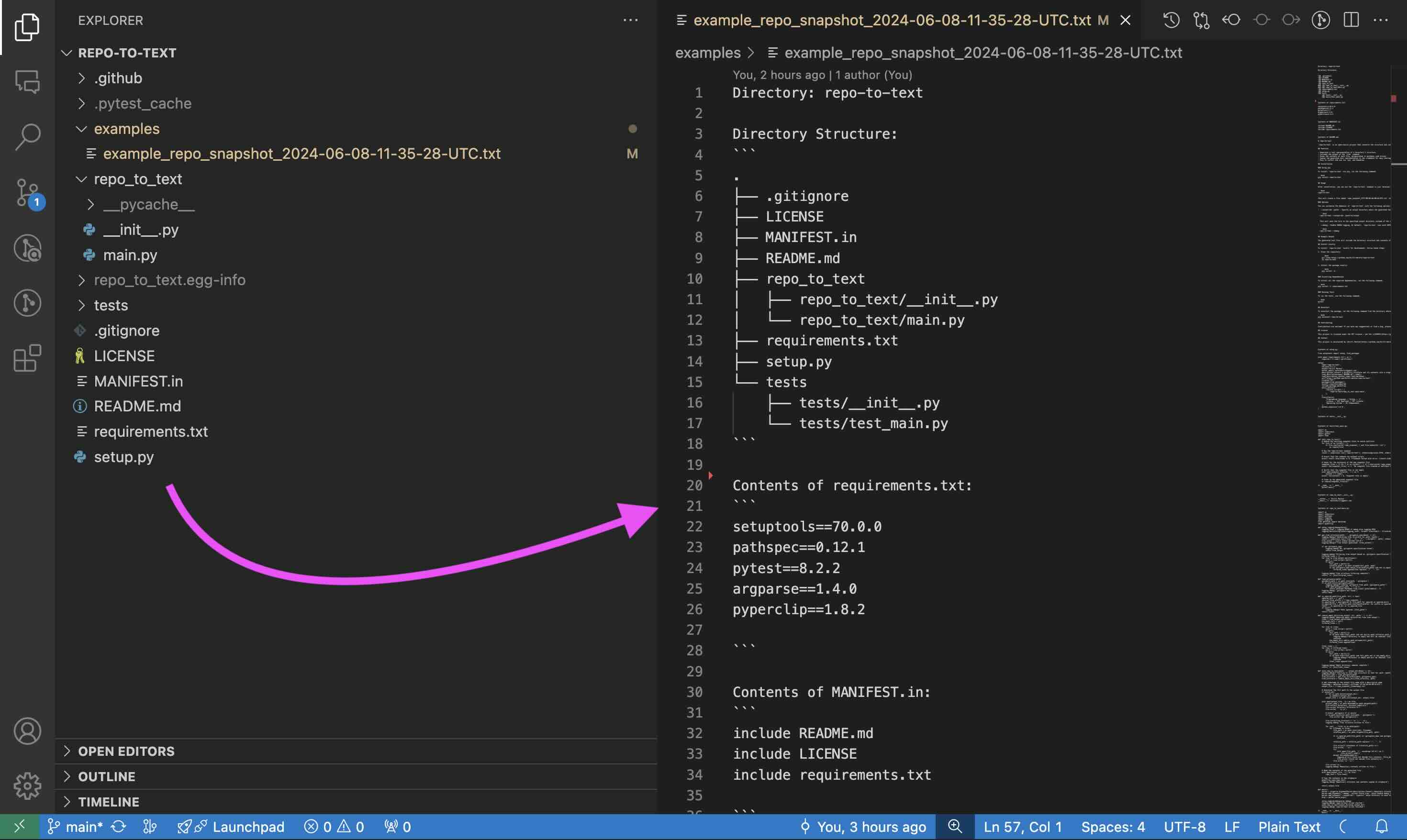 Example Output