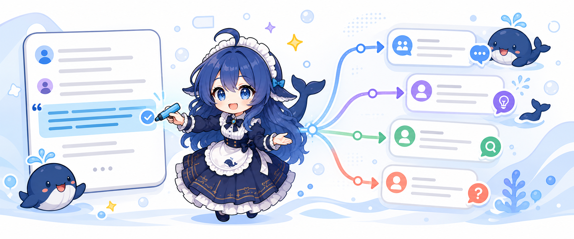 CiteCiter 娘将选中的 AI 回答展开为多个独立 Topic