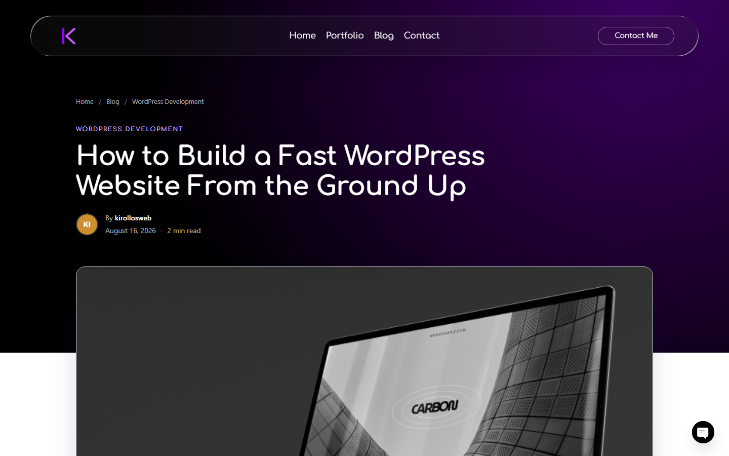 Blog article template