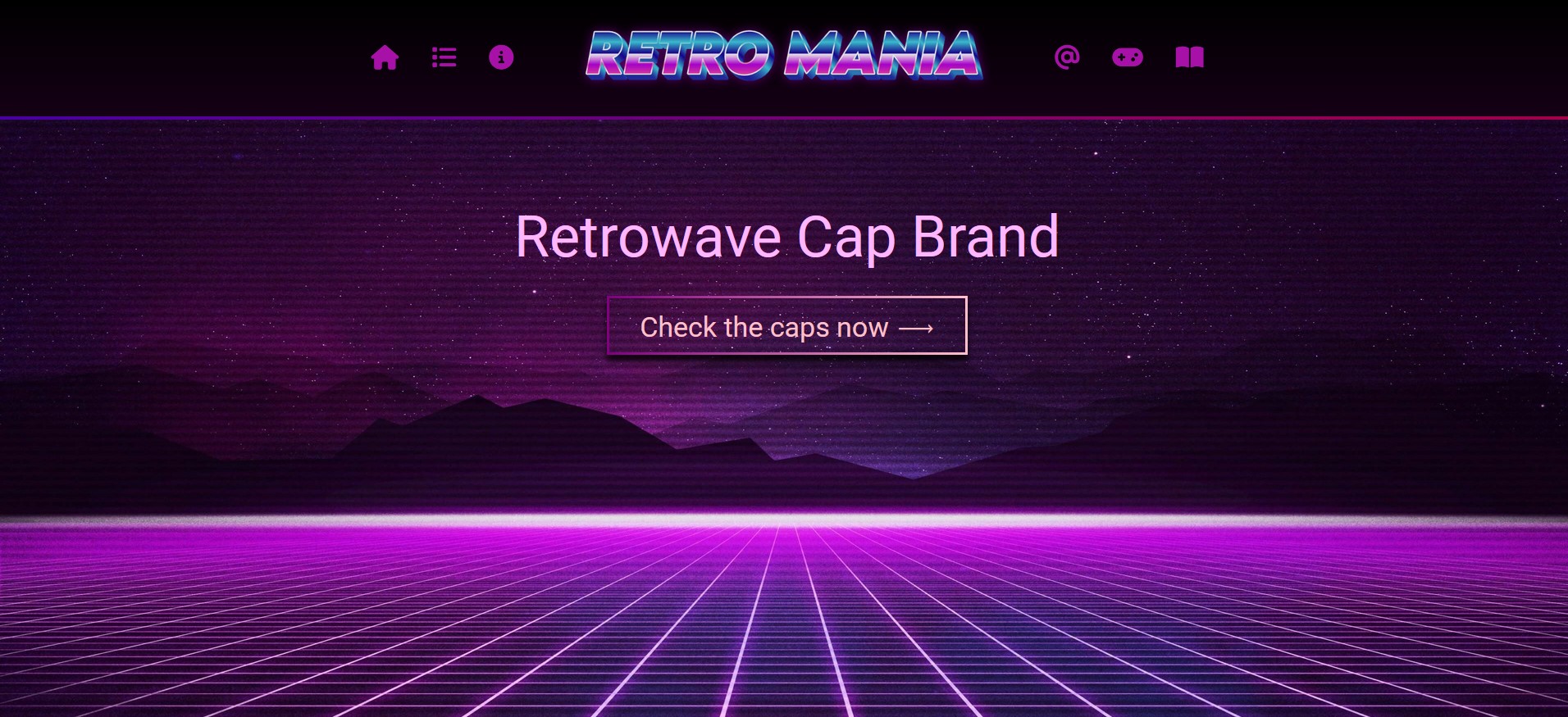 screenshot du site Retro Mania