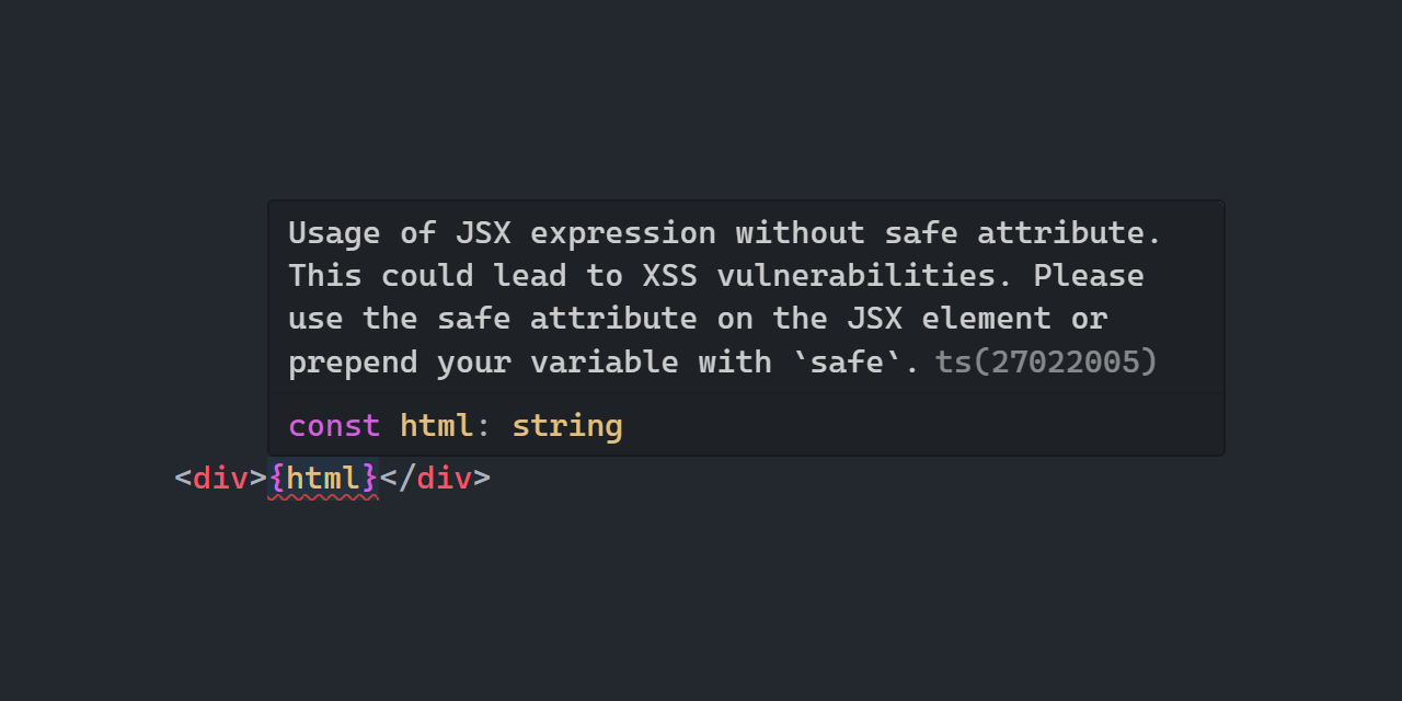 Example of an error thrown by @kitajs/ts-html-plugin.