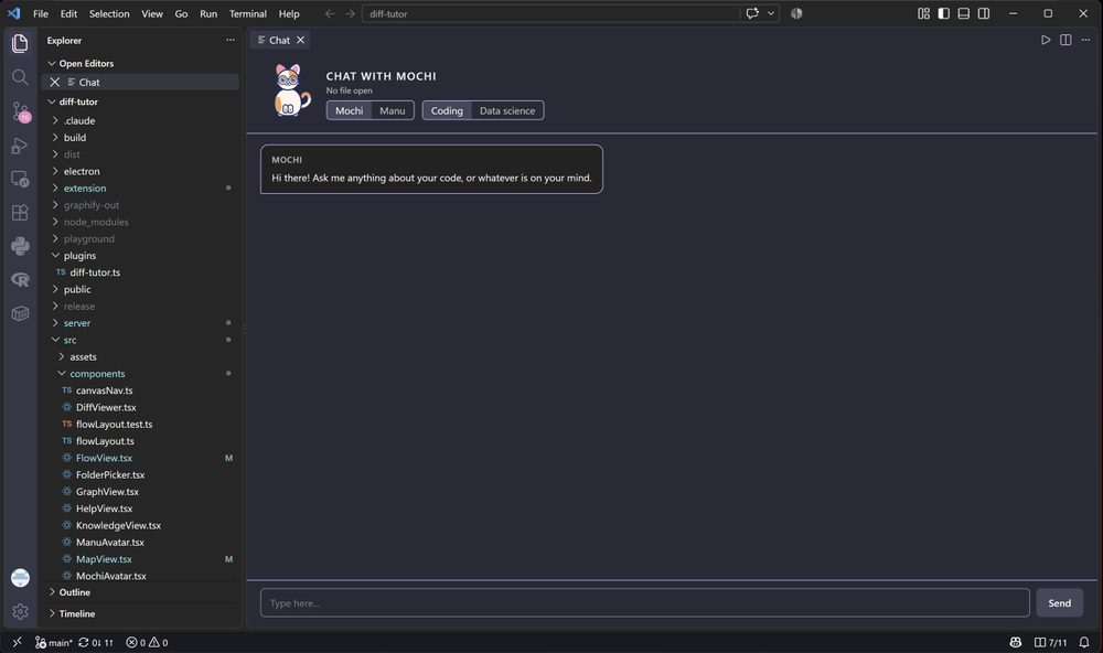 Chat panel with Mochi