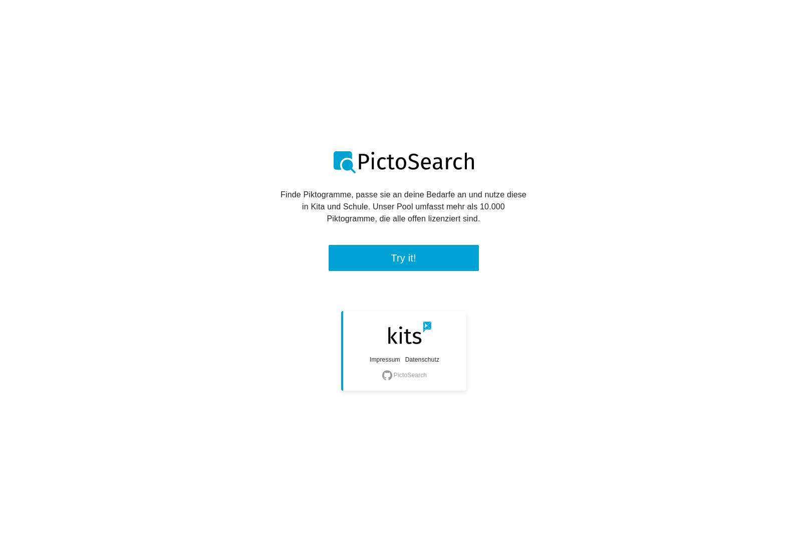 Screenshot welcome page