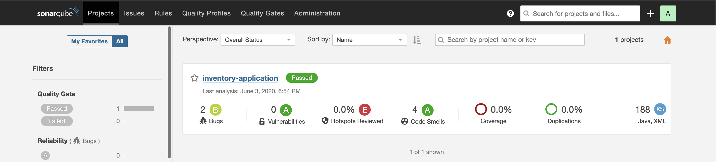 Inventory SonarQube