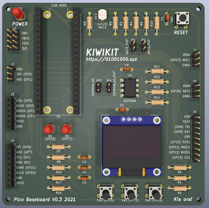 Kiwikit rpi pico, from the project README