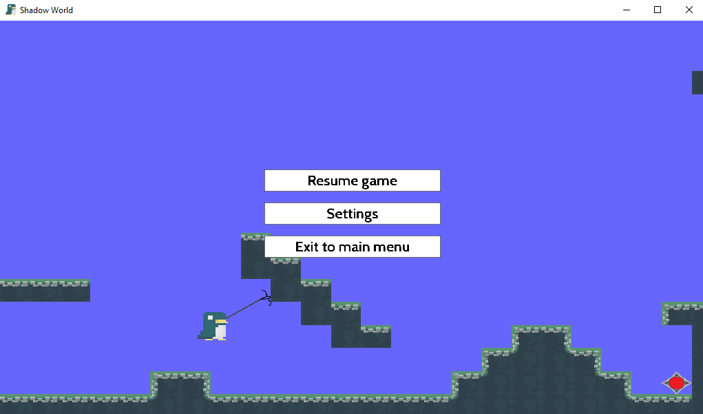 World 1 with pause screen