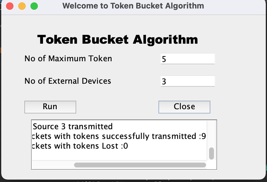 Working Simulation Showing the final Output of data transmission