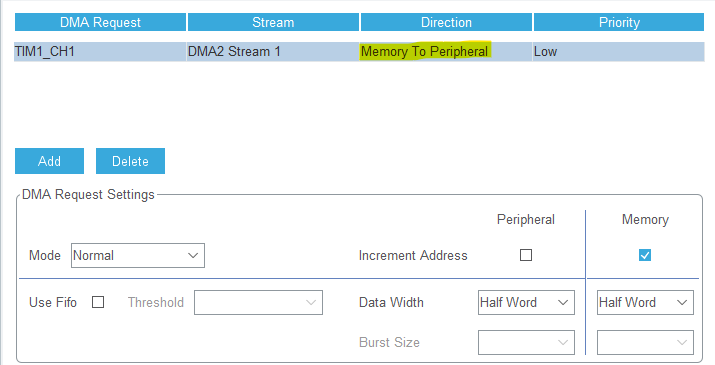 DMA Setting