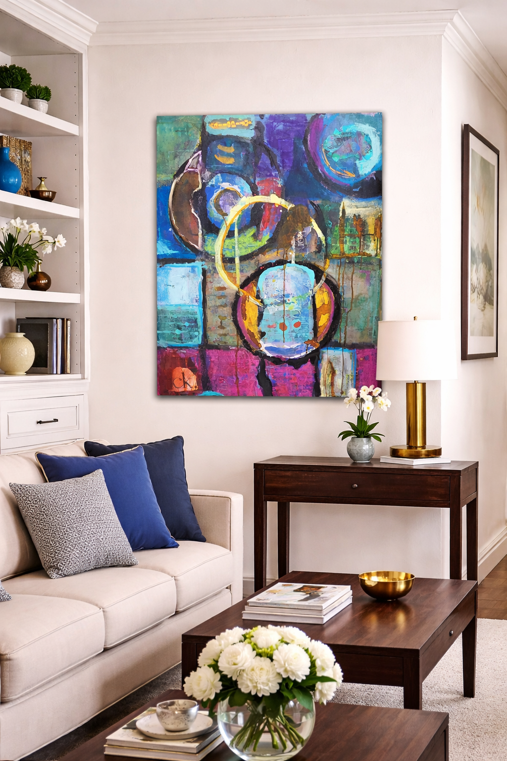 Constellation of Fragments by Kenneth J Lewis Sr displayed in a room