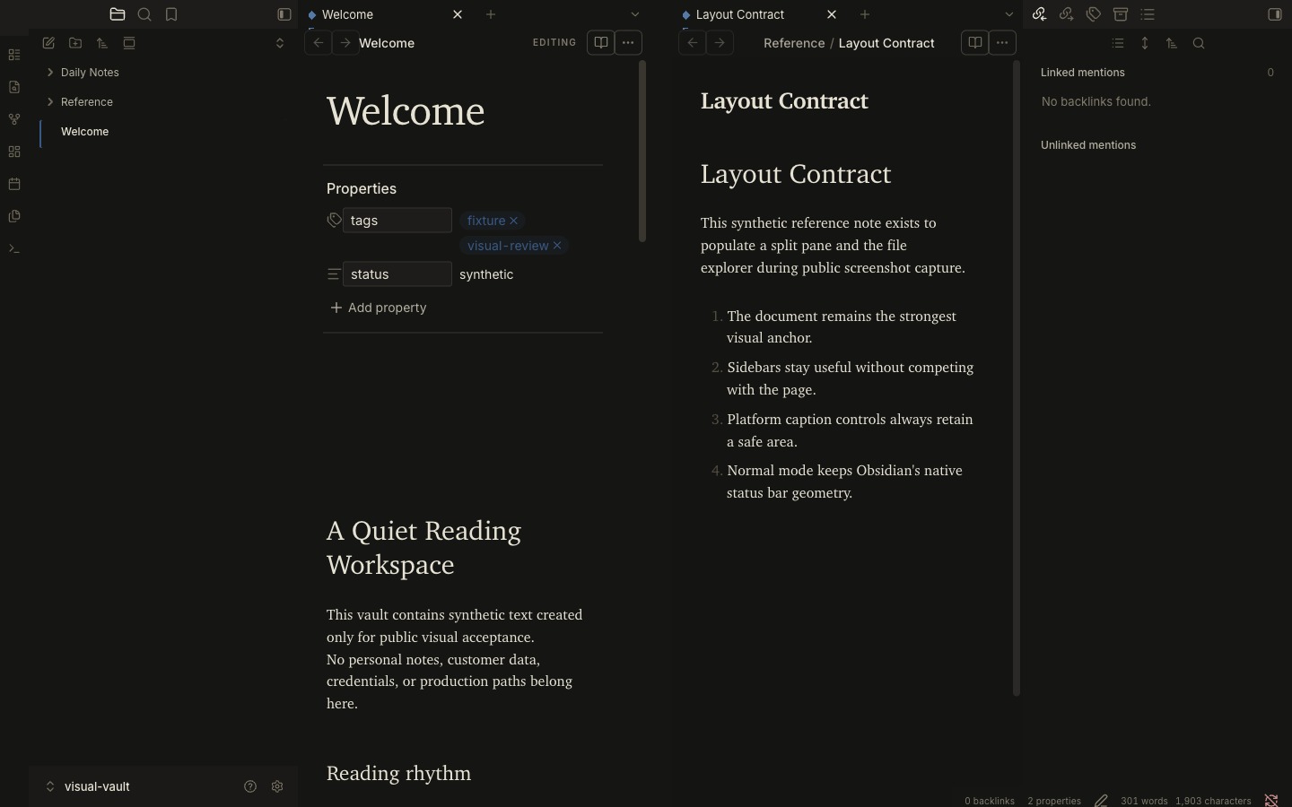 Kami Reader Dark Editing Split