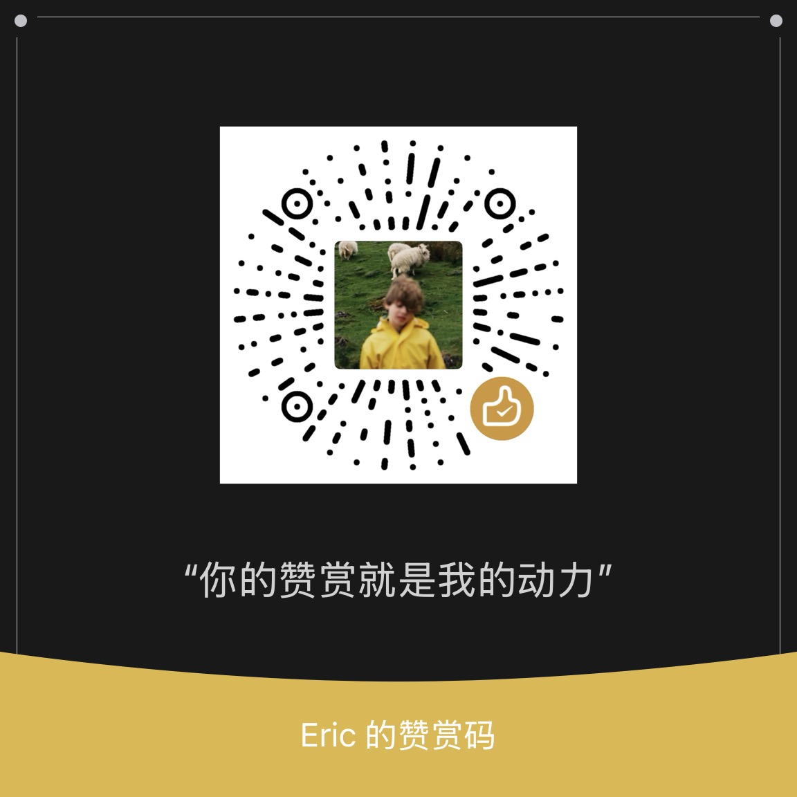 Eric 的微信赞赏码
