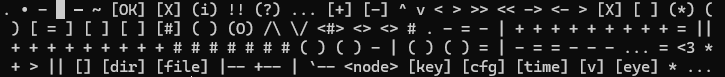ASCII fallback symbols preview