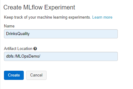 databricks mlflow creation