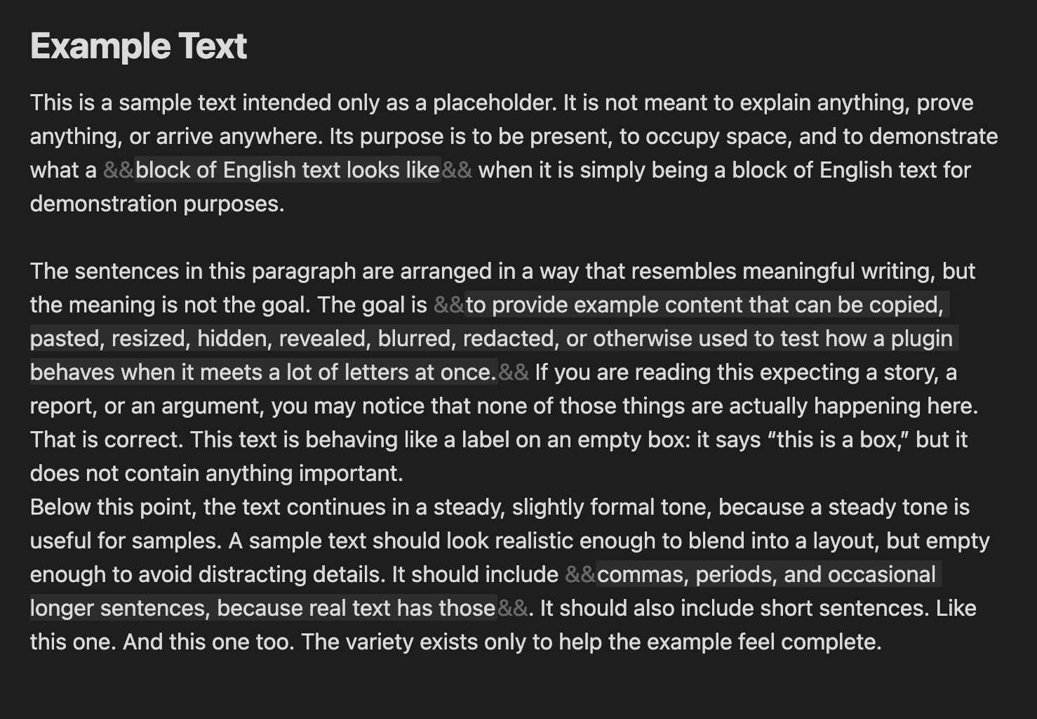 Режим показа текста