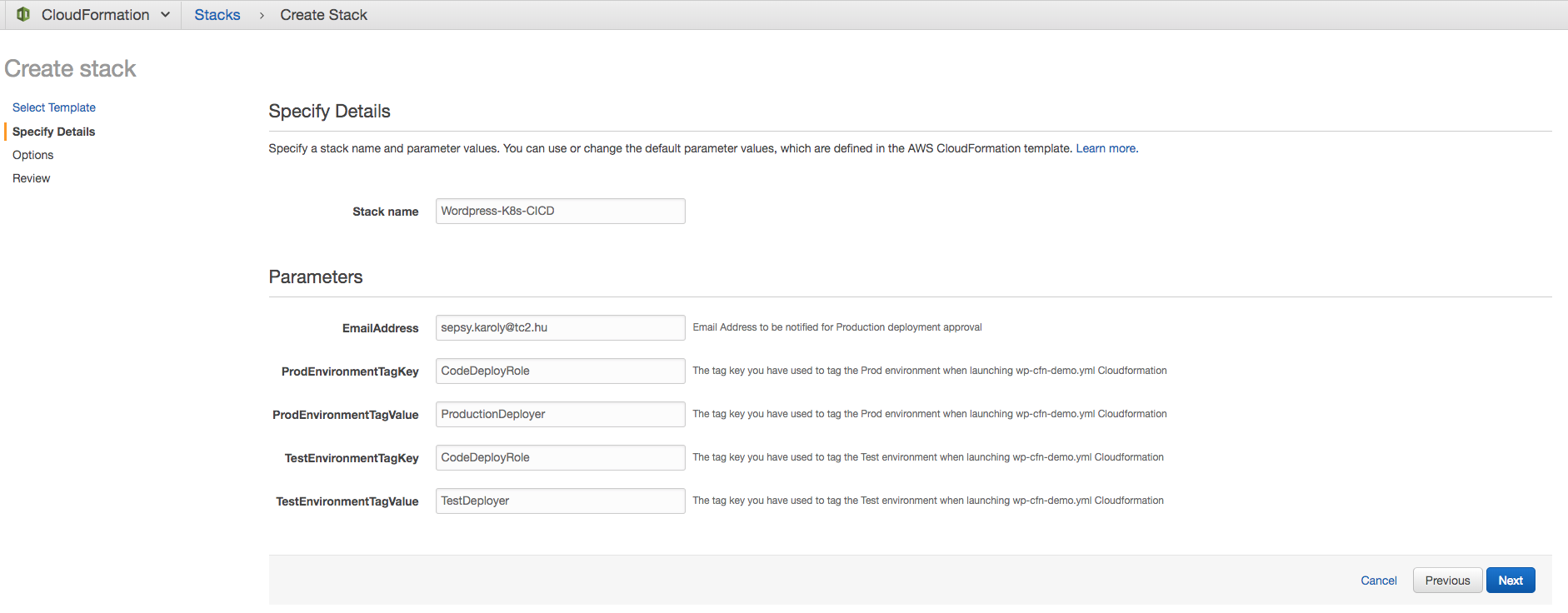 CI/CD CFN template