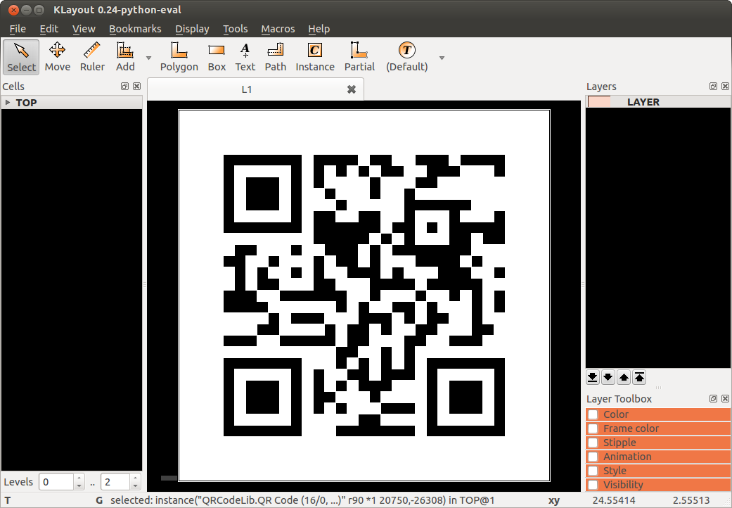 QR code screenshot