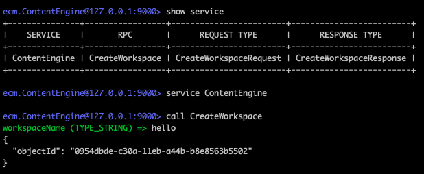 Calling gRPC Service in Evans