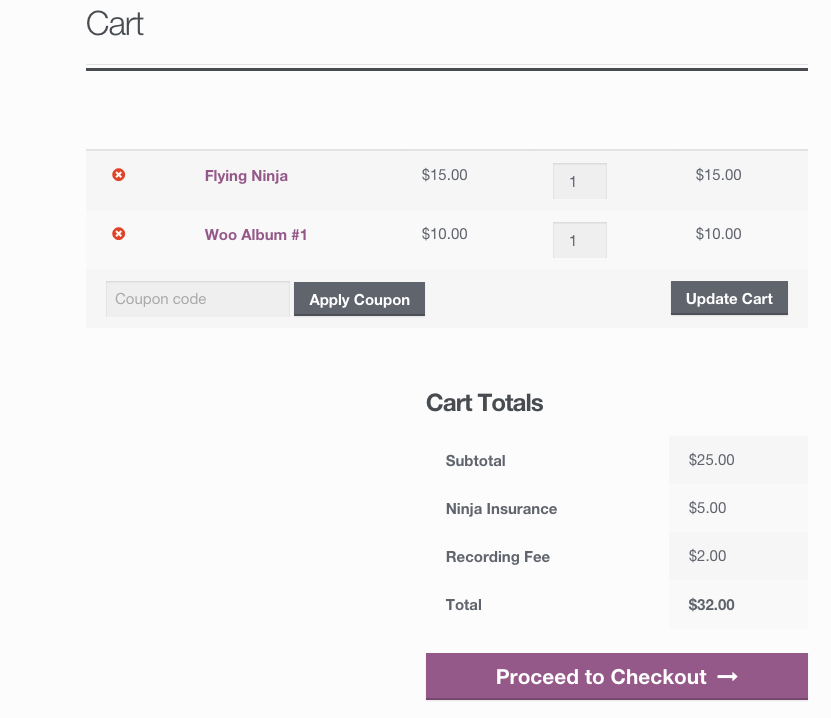 Image of Checkout with Fees