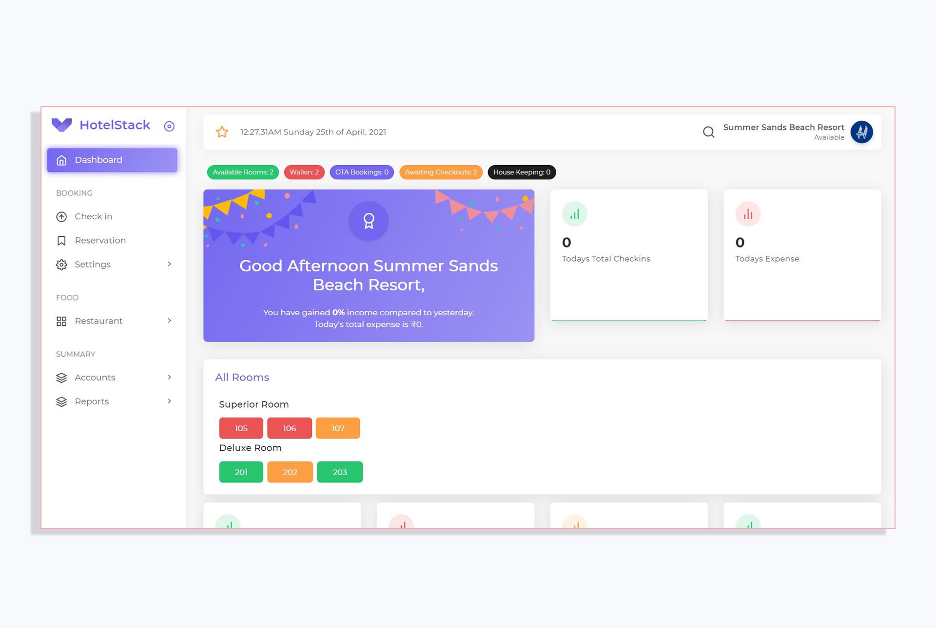 Hotelstack Screenshot