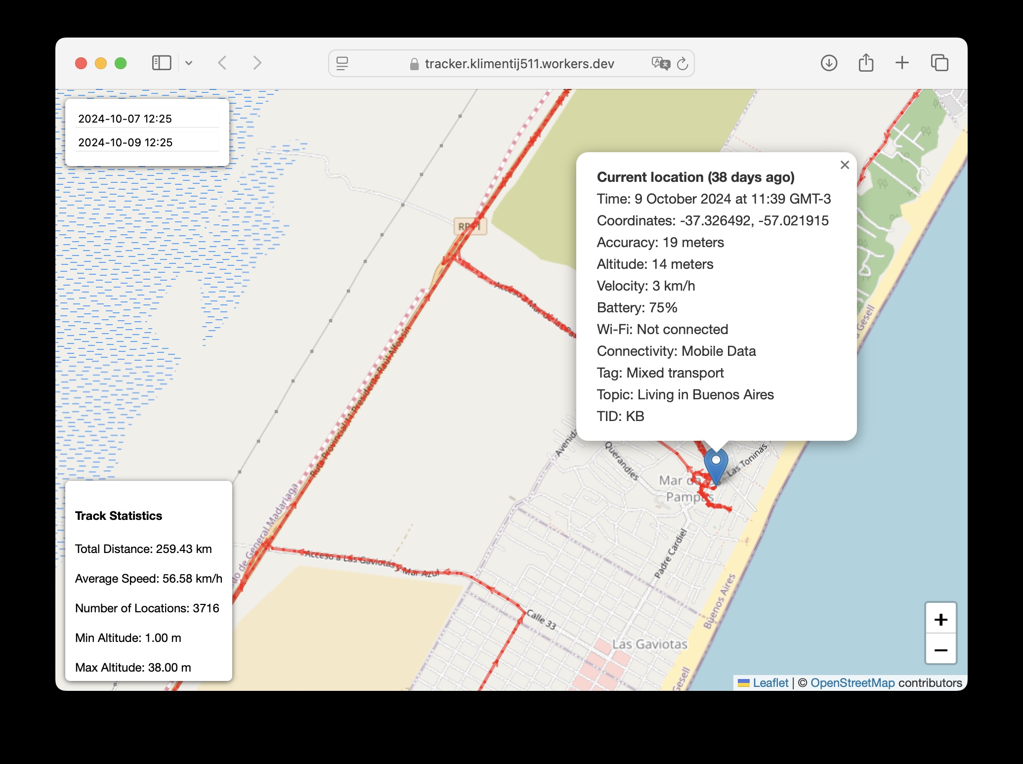 NerdTracker Web Interface