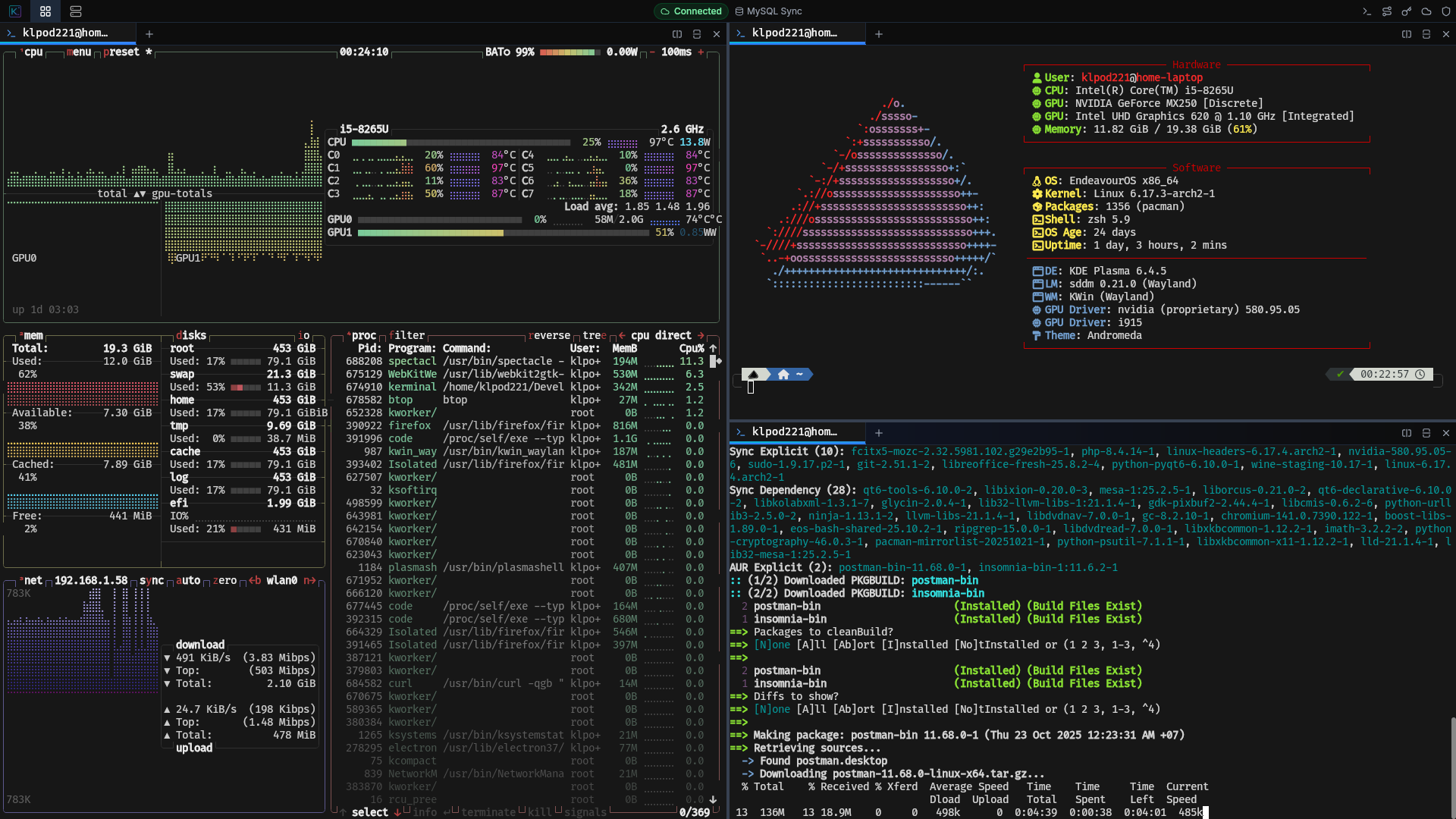 Kerminal Main Interface
