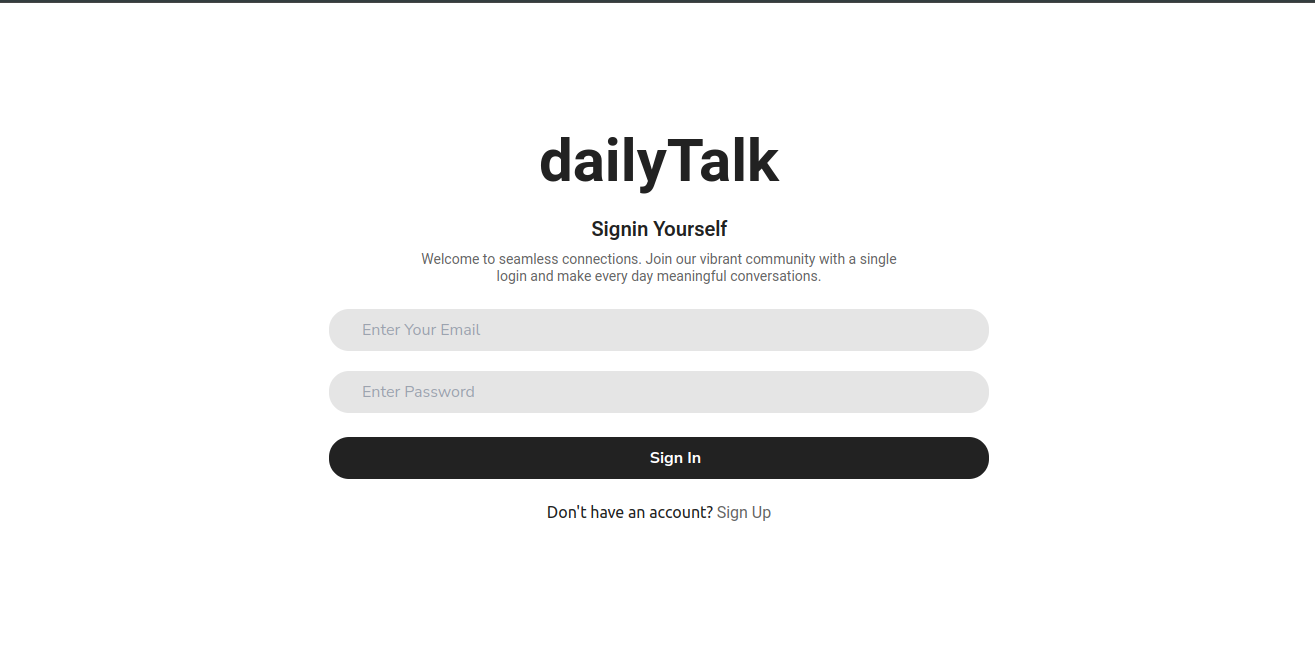 dailyTalk signin page