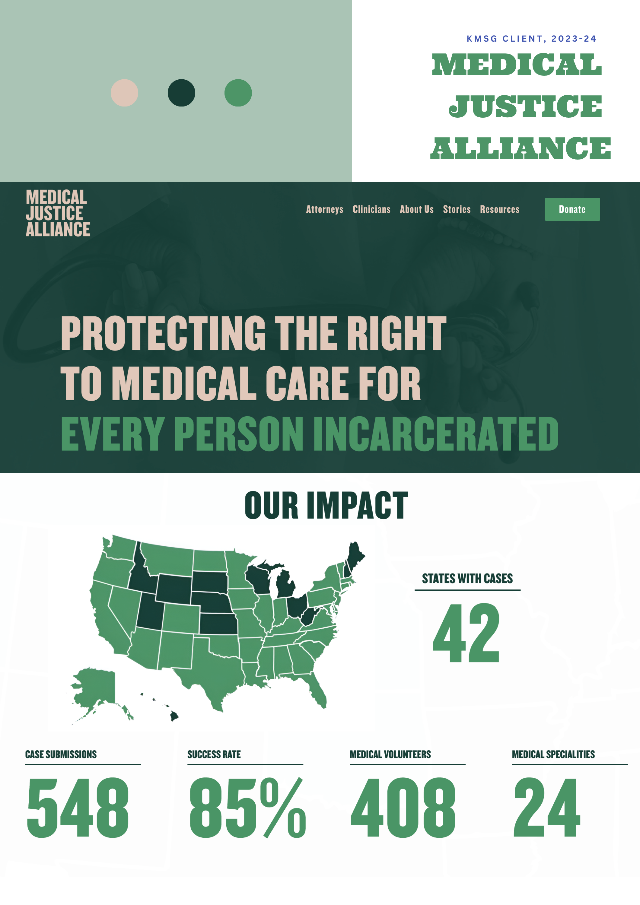 MJA report spread on medical care rights with state map.