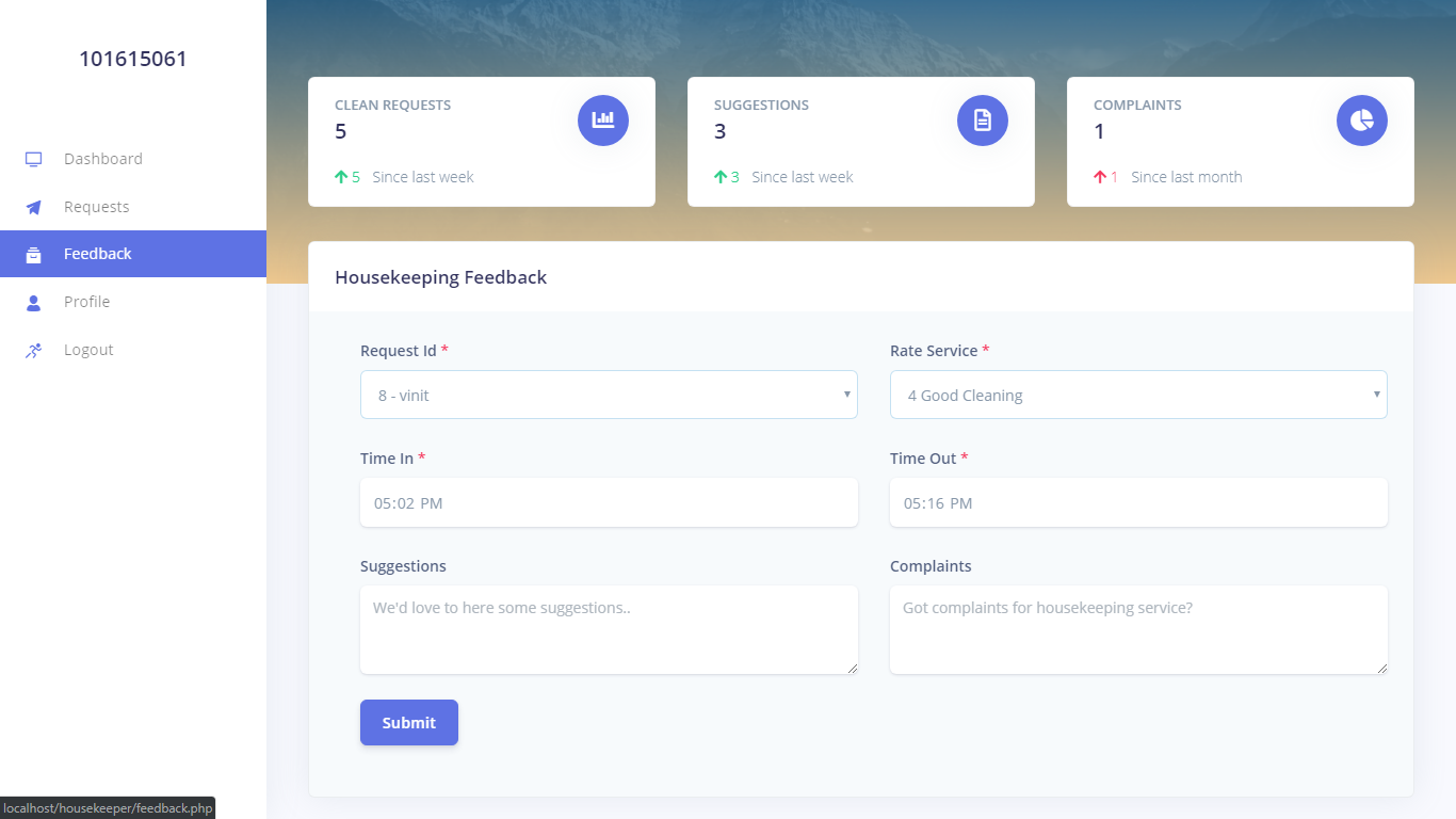 u1 - Housekeeper Web App