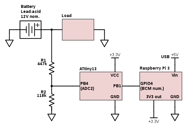 battery monitor circuit schematic