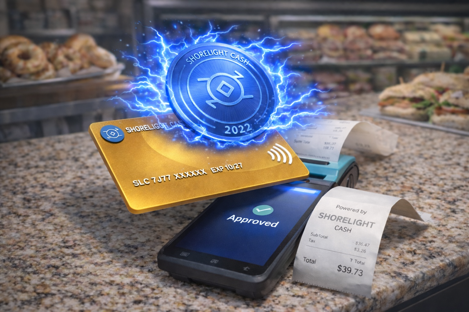 Shorelight Cash merchant payment — tap to pay