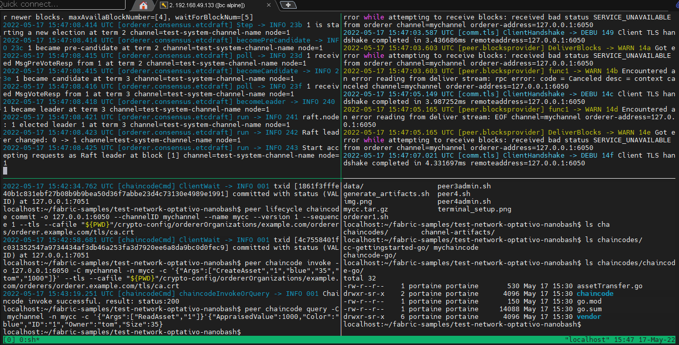 Terminal setup