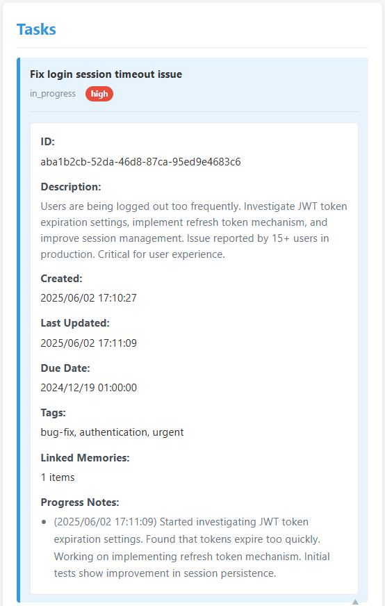 Task Management Interface
